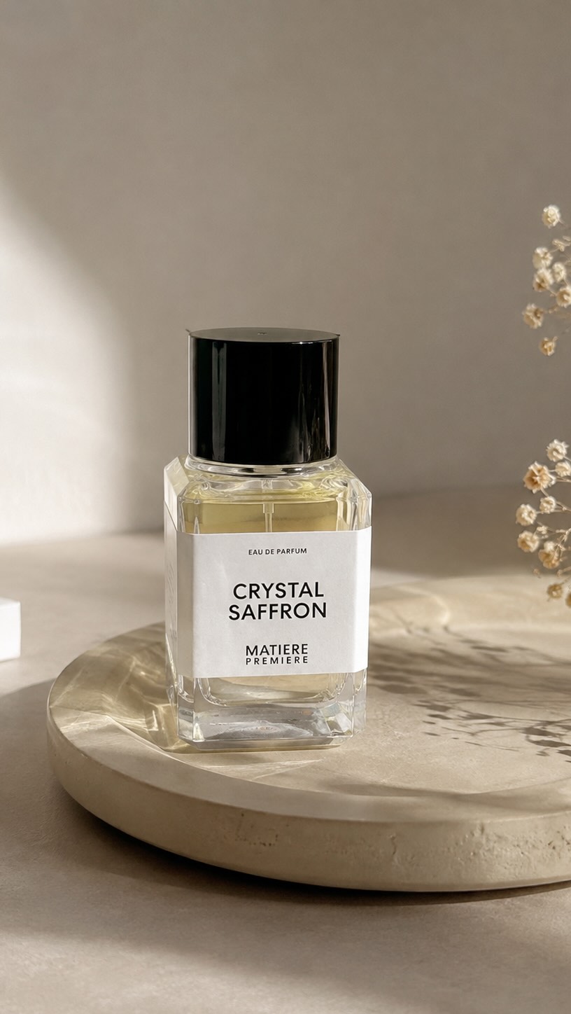 Флакон Crystal Saffron в солнечном свете